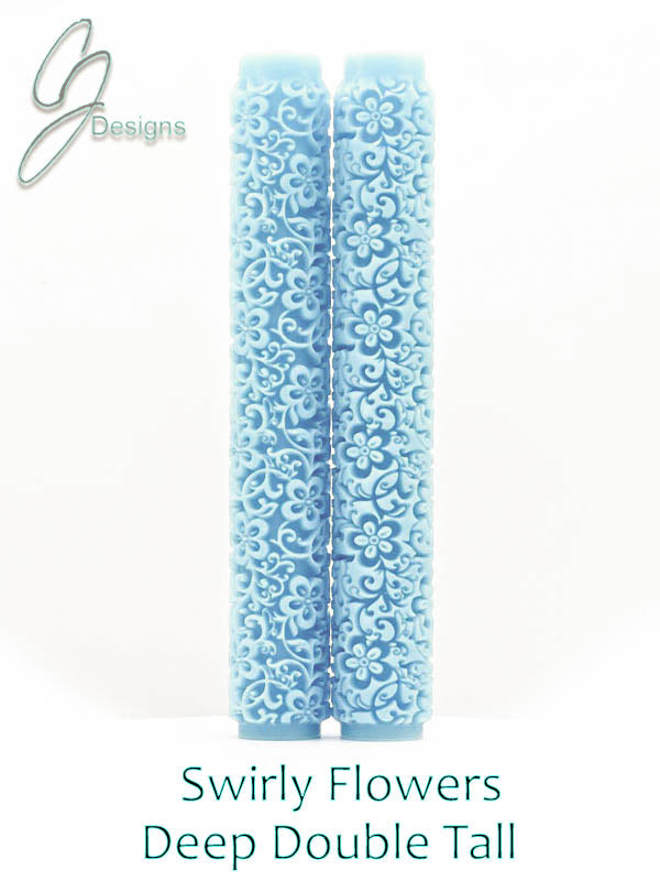 Swirly Flowers Deep Impression Texture Rollers