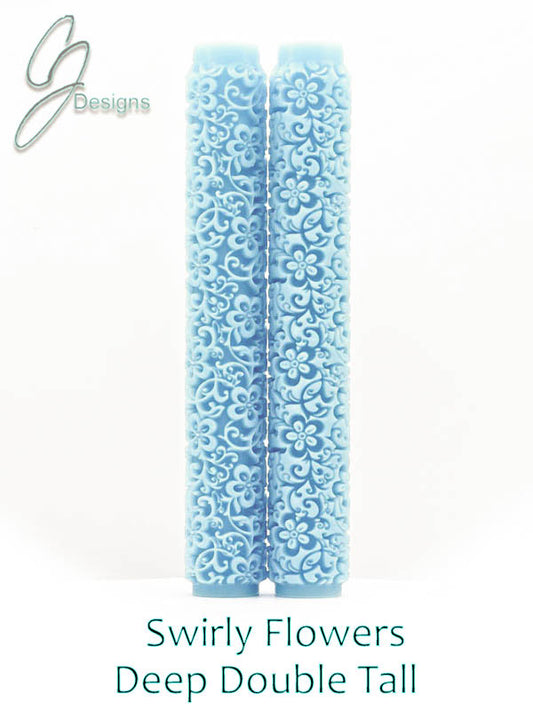 Swirly Flowers Deep Impression Texture Rollers
