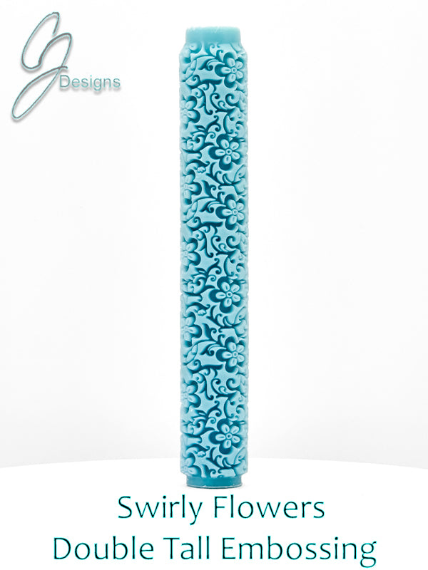 Swirly Flowers Flowers Deep Impression Texture Rollers
