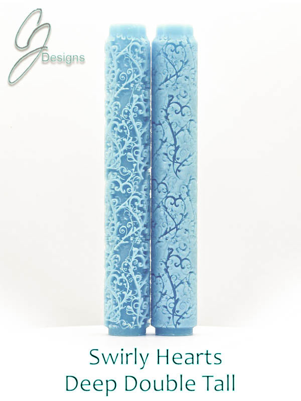 Swirly Hearts Deep Impression Texture Rollers