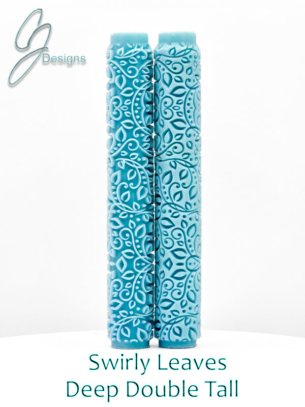 Swirly Leaves Flowers Deep Impression Texture Rollers