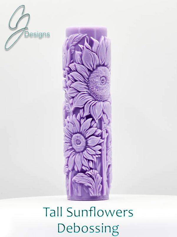 Tall Sunflowers Intricate Detail Texture Roller with DoubleTall Option