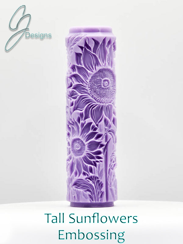 Tall Sunflowers Intricate Detail Texture Roller with DoubleTall Option
