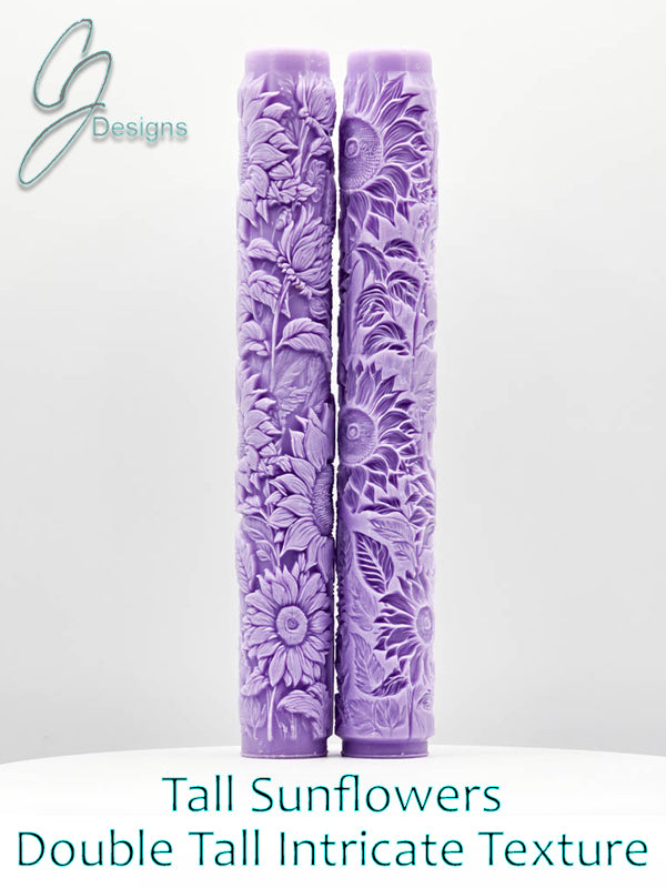 Tall Sunflowers Intricate Detail Texture Roller with DoubleTall Option