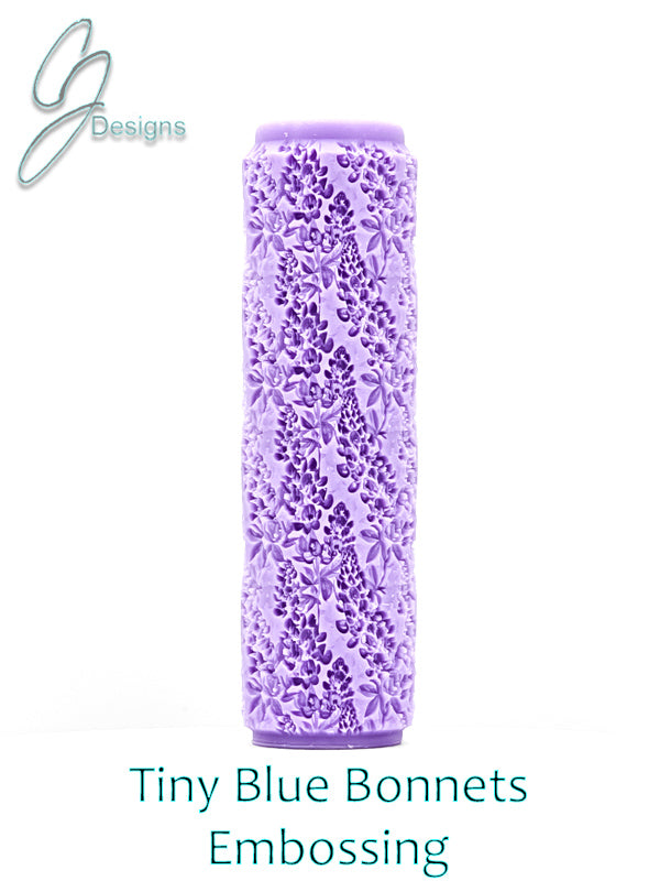 Tiny Blue Bonnets Intricate Detail Texture Roller