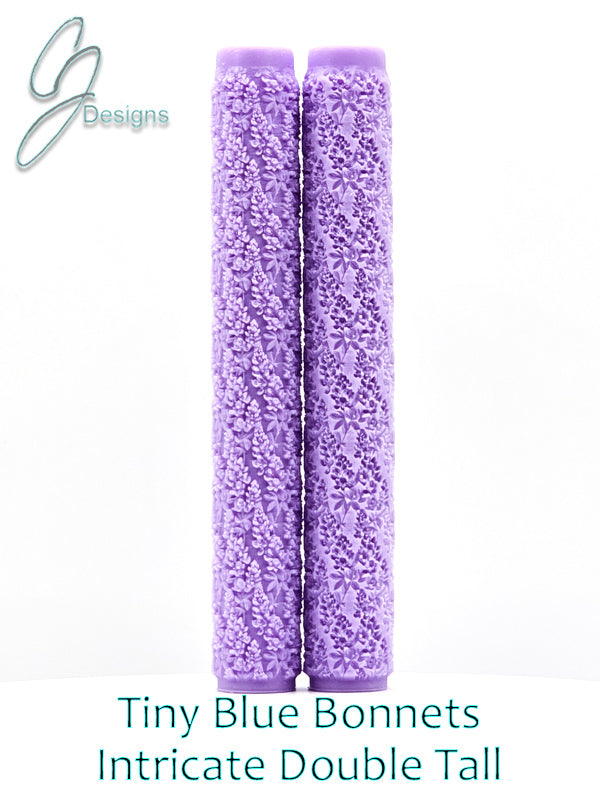Tiny Blue Bonnets Intricate Detail Texture Roller