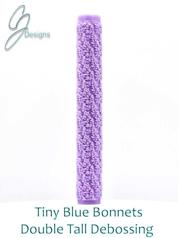 Tiny Blue Bonnets Intricate Detail Texture Roller