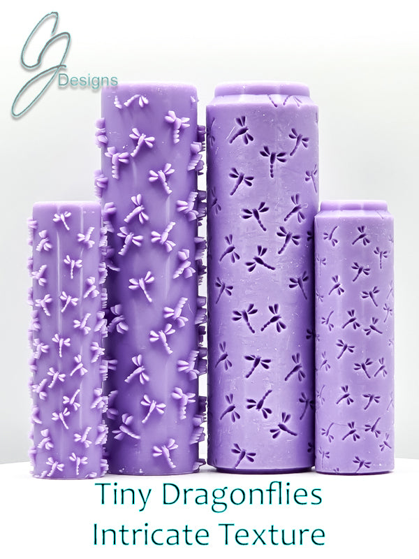 Tiny Dragonflies Intricate Detail Texture Roller