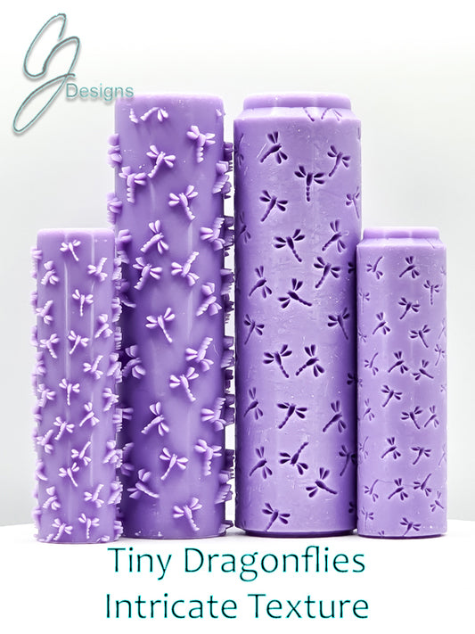 Tiny Dragonflies Intricate Detail Texture Roller