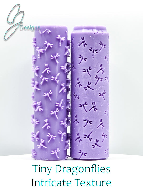 Tiny Dragonflies Intricate Detail Texture Roller