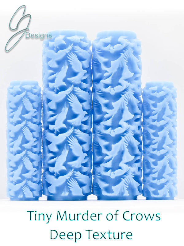 Tiny Murder of Crows Deep Impression Texture Rollers