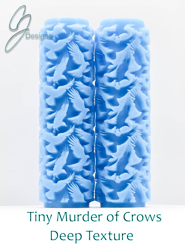 Tiny Murder of Crows Deep Impression Texture Rollers