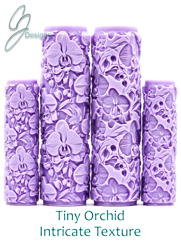 Tiny Orchid Intricate Detail Texture Roller