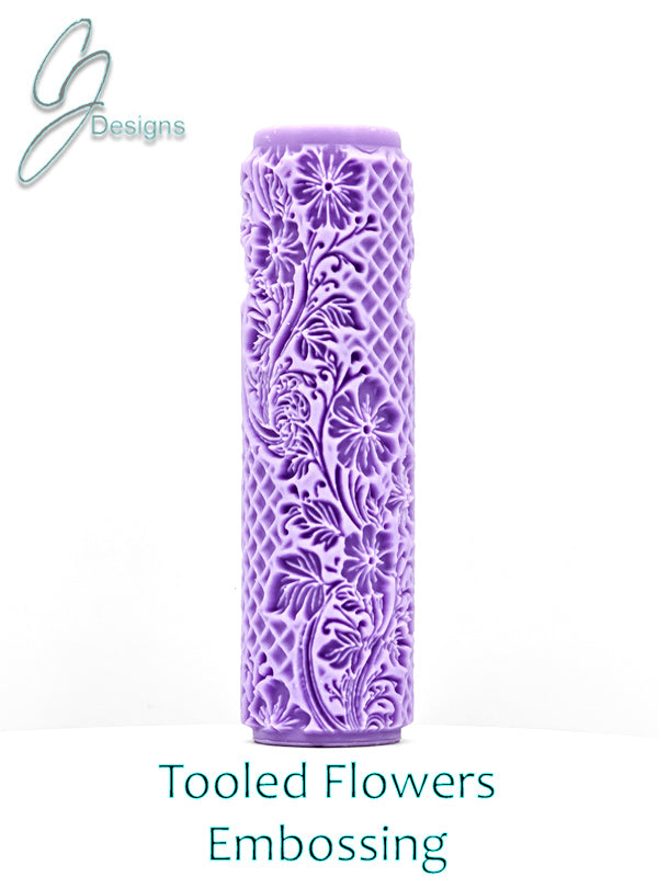 Tooled Flowers Intricate Detail Texture Roller