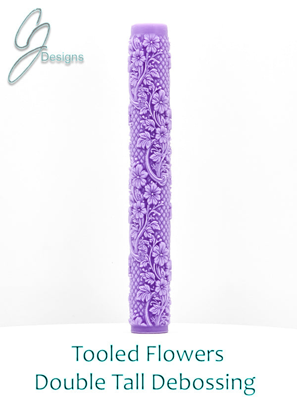 Tooled Flowers Intricate Detail Texture Roller