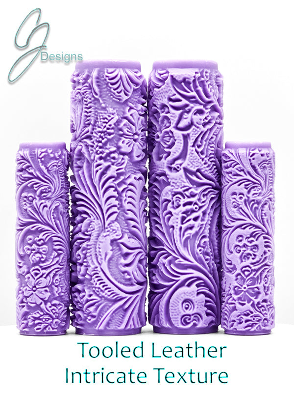 Tooled Leather Intricate Detail Texture Roller