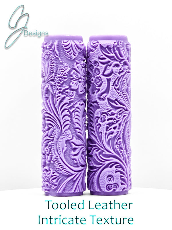 Tooled Leather Intricate Detail Texture Roller