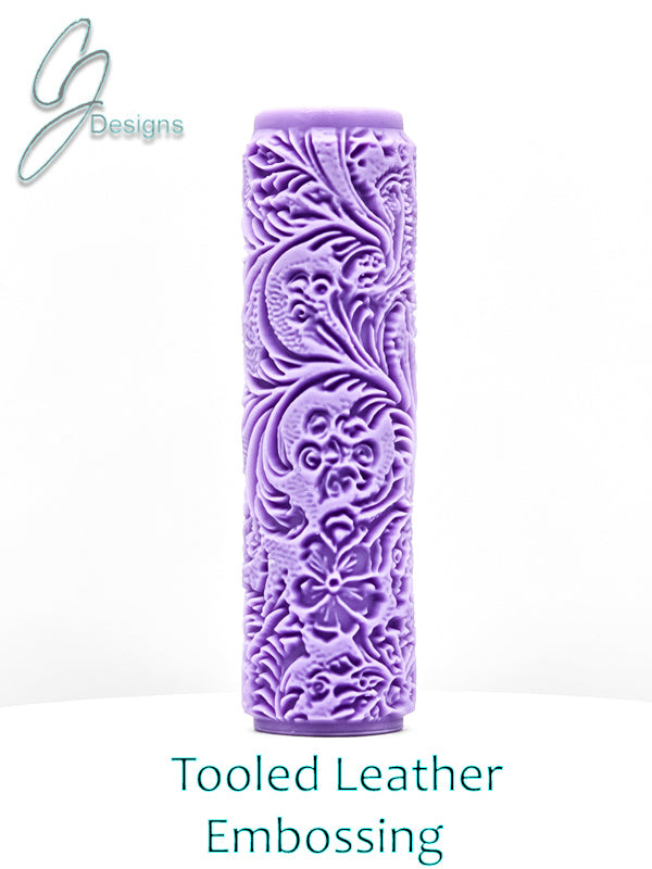 Tooled Leather Intricate Detail Texture Roller