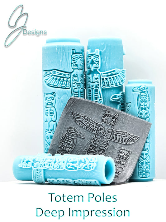 Totem Poles Deep Impression Texture Rollers