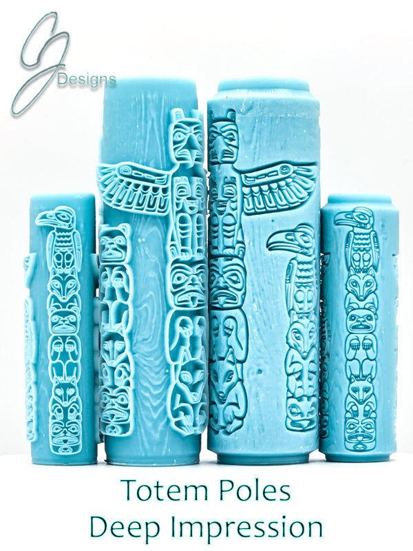 Totem Poles Deep Impression Texture Rollers