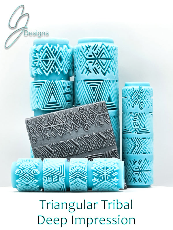 Triangular Tribal Deep Impression Texture Rollers