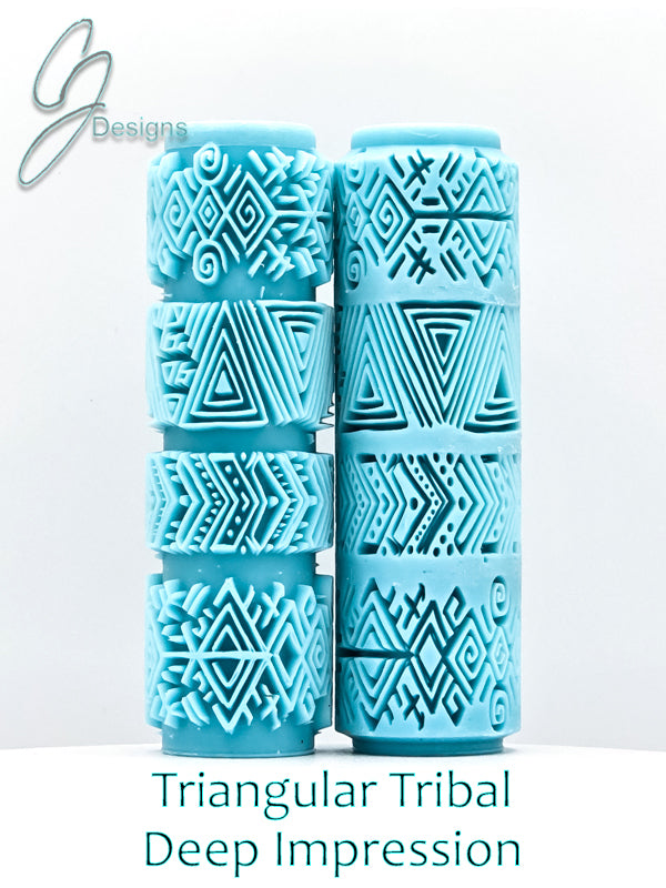 Triangular Tribal Deep Impression Texture Rollers