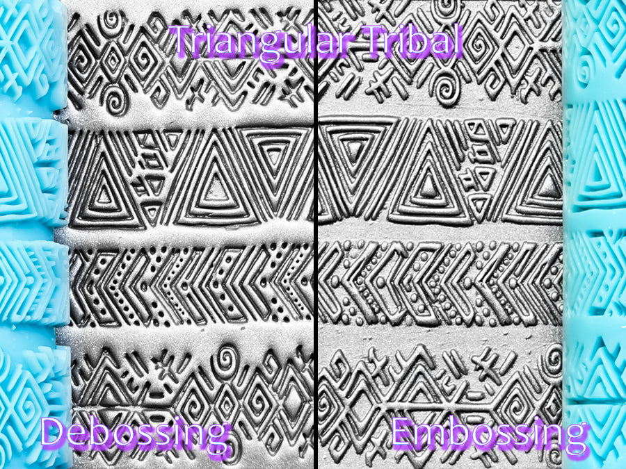 Triangular Tribal Deep Impression Texture Rollers