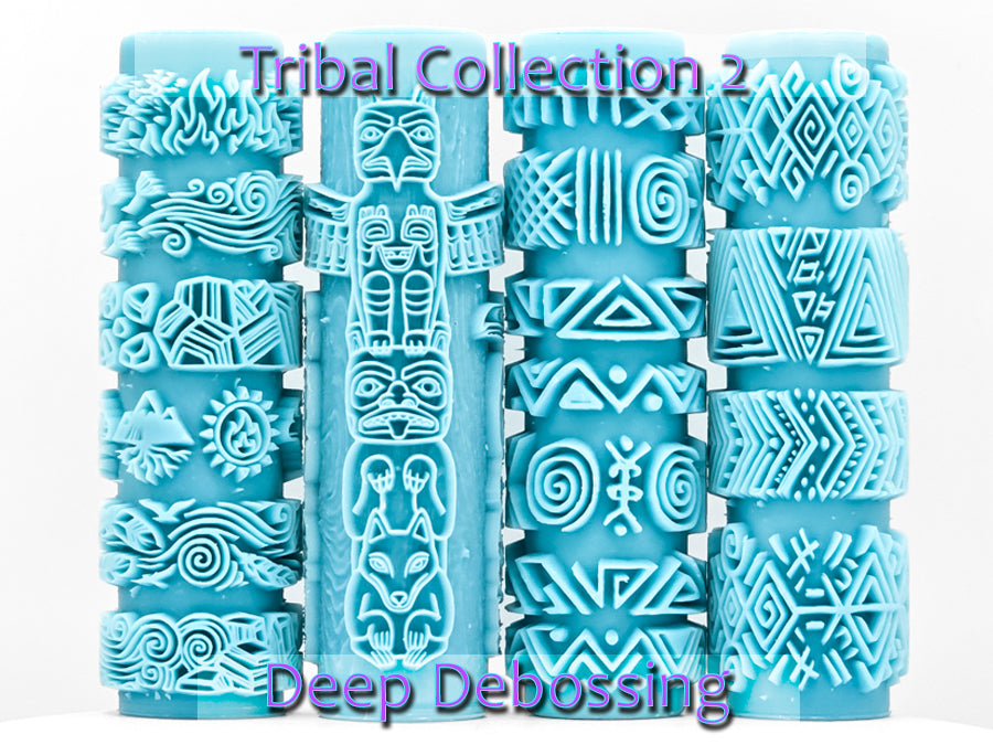 Tribal Collection 2 Deep Impression Texture Rollers