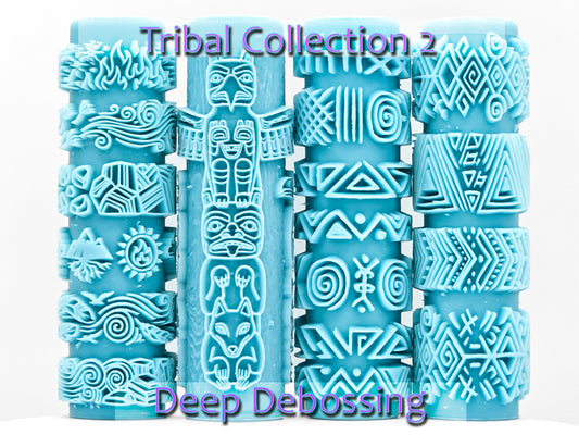 Tribal Collection 2 Deep Impression Texture Rollers