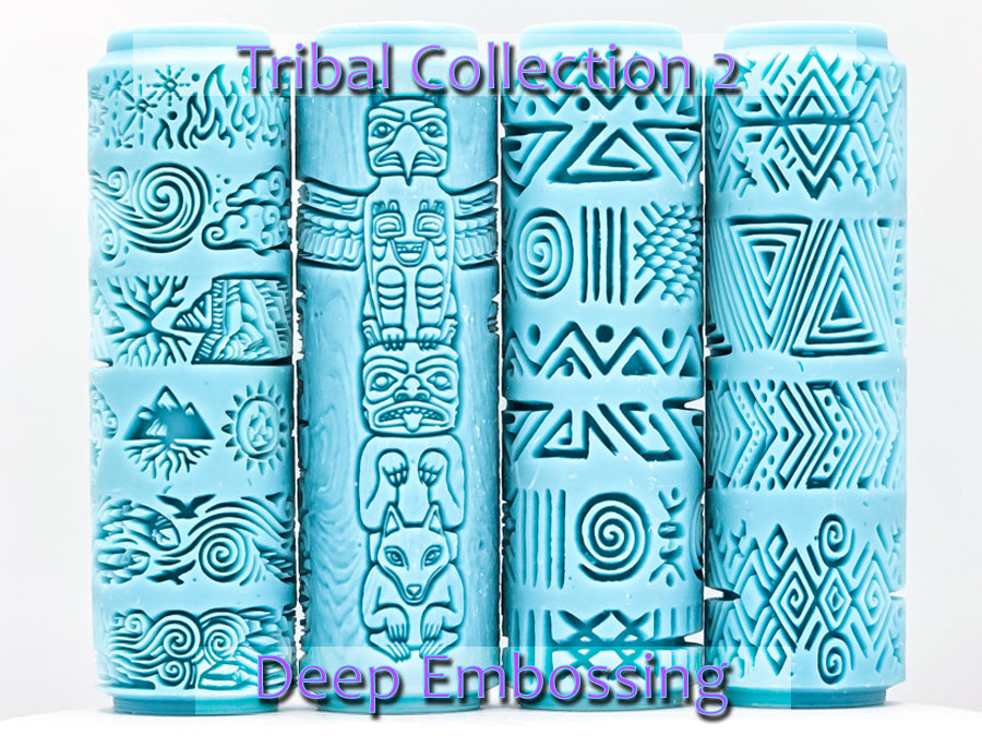 Tribal Collection 2 Deep Impression Texture Rollers