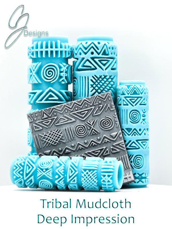 Tribal Mudcloth Deep Impression Texture Rollers