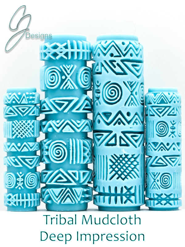 Tribal Mudcloth Deep Impression Texture Rollers