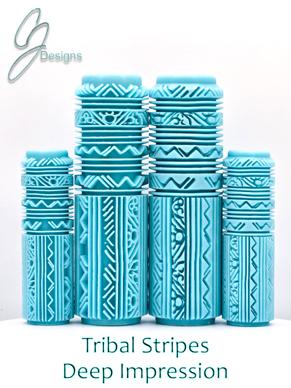 Tribal Stripes Deep Impression Texture Rollers