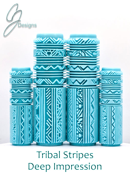 Tribal Stripes Deep Impression Texture Rollers
