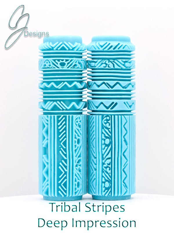 Tribal Stripes Deep Impression Texture Rollers