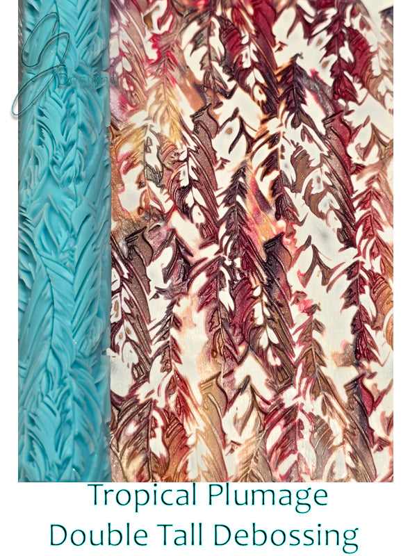 Tropical Plumage Deep Impression Texture Rollers