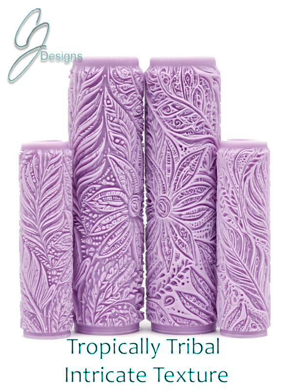 Tropically Tribal Intricate Detail Texture Roller