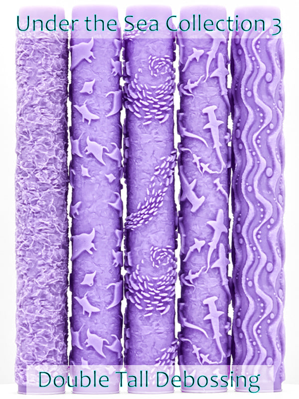 Underwater Shadows Collection Intricate Detail Texture Rollers