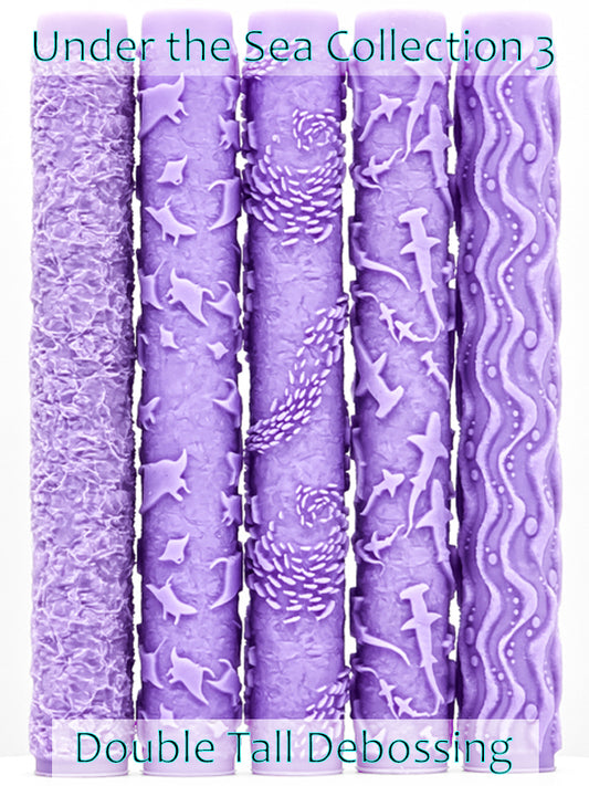 Underwater Shadows Collection Intricate Detail Texture Rollers