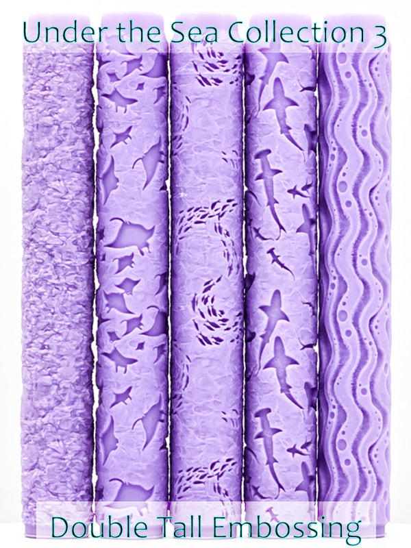 Underwater Shadows Collection Intricate Detail Texture Rollers