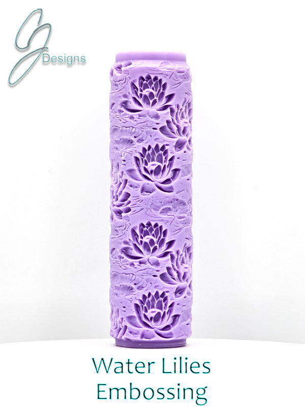 Water Lilies Intricate Detail Texture Roller