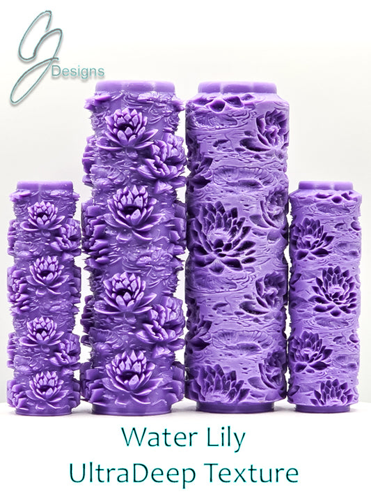 Water Lilies Floral Collection Ultra Deep Texture Roller