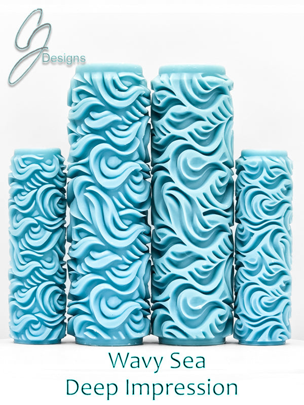 Wavy Sea Deep Impression Texture Rollers