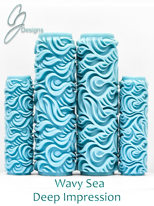 Wavy Sea Deep Impression Texture Rollers