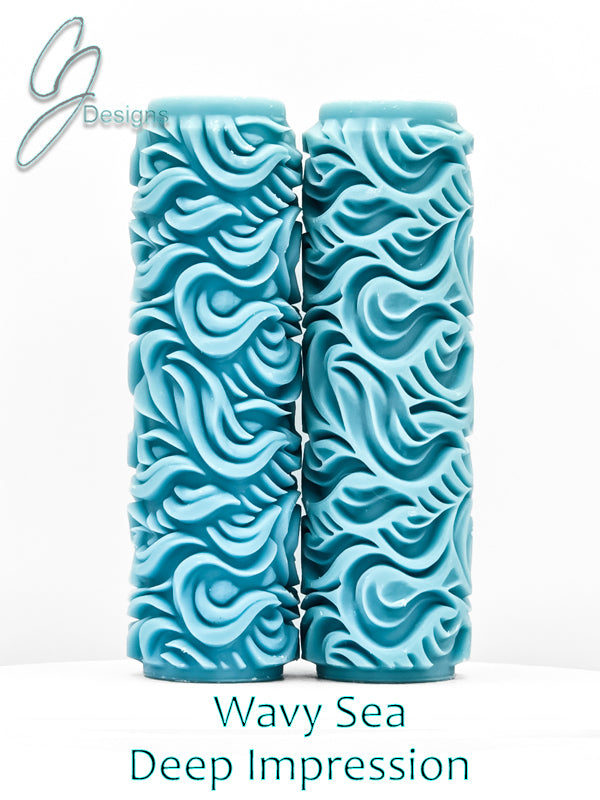 Wavy Sea Deep Impression Texture Rollers