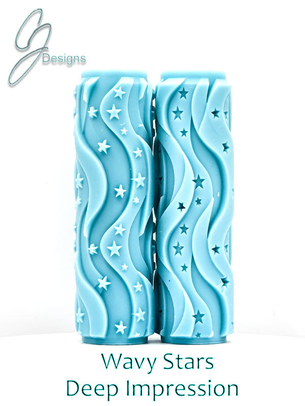 Wavy Stars Deep Impression Texture Roller
