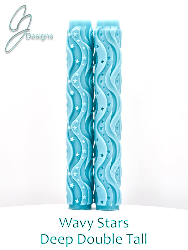 Wavy Stars Deep Impression Texture Roller