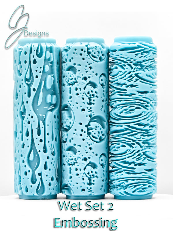 Wet Set Collection 1 & 2 Deep Impression Texture Rollers