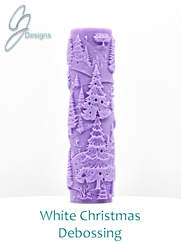 White Christmas Intricate Detail Texture Roller