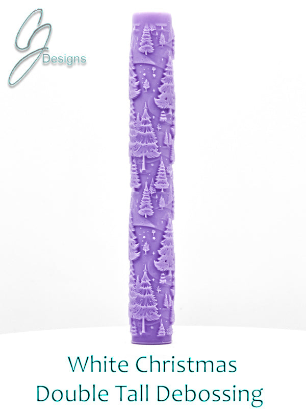 White Christmas Intricate Detail Texture Roller